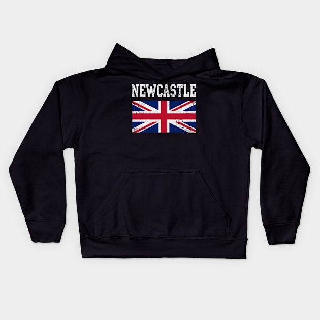 Newcastle England Union Jack Kids Hoodie by E